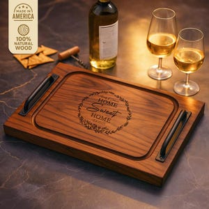 Custom BBQ Cutting Board, Home Sweet Home Gift, New Home, Grilling Accessory, From Daughter, Personalized Address & Name Engraved