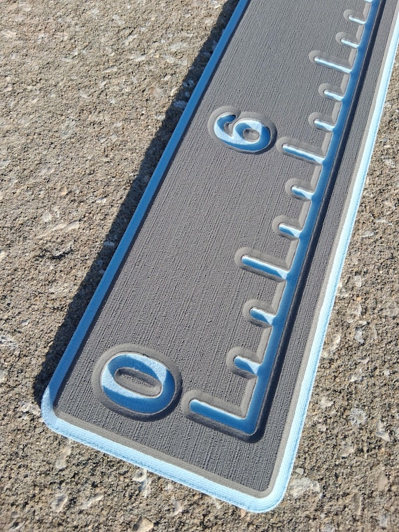 36" Marine Grade EVA Foam Fish Measuring Ruler - Peel & Stick Boat Accessory