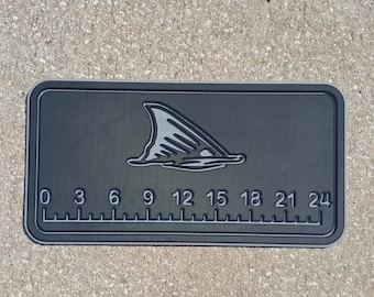 Yeti Tundra 65 Cooler Topper: Marine Mat with Fish Ruler and tailing red fish