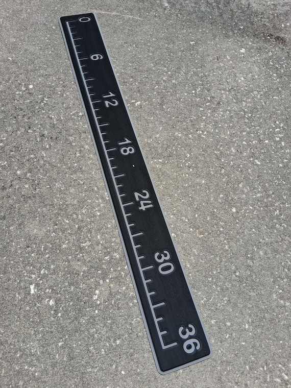 36" Marine Grade EVA Foam Fish Measuring Ruler - Peel & Stick Boat Accessory
