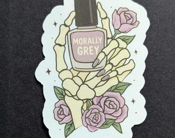 Morally Gray Nail Polish Sticker