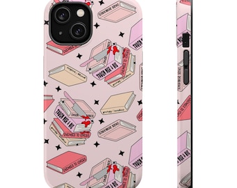 Funda magnética elegante y literaria para teléfono, regalos estéticos para lectores, fundas literarias únicas para teléfono, accesorios de moda, imprescindibles para los amantes de los libros.