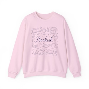 Bookish Charm Unisex Crewneck Sweatshirt, Cozy Reading Gift, Literary Apparel, Book Lover Gift, Perfect for Book Clubs, Every Occasion