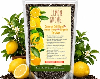 Organic Citrus Potting Mix for Lemon Trees & Citrus Plants | Fast Draining Fertilized Soil for Indoor and Outdoor Pots