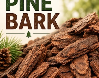 Pine Bark Nuggets Mulch for Plants and Landscaping | Natural Bark Mulch for Moisture Control Garden Beds Pots Orchids