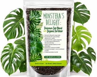 Monstera Potting Mix Organic Soil with Fertilizer for Indoor Plants | Aroid Soil for Monstera, Philodendron & Anthurium