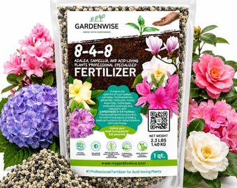 8-4-8 Acidic Fertilizer Iron Sulfur | Azalea Camellia Plant Food | Hydrangea Rhododendron Gardenia Blueberry Acid Loving Soil Acidifier