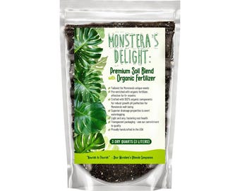 Terreau biologique avec engrais pour plantes d'intérieur Monstera Terreau aroïde pour Monstera Deliciosa Albo Swiss Cheese Philodendron