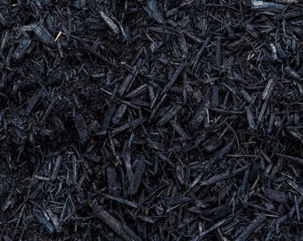 Premium Black Wood Mulch Decorative Garden Mulch for Landscaping Beds Lawns and Planters Moisture Retention Weed Control Organic