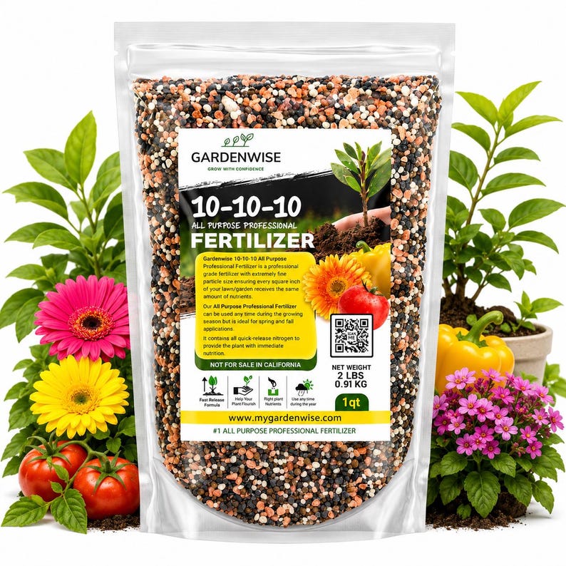 10-10-10 Slow Release Fertilizer | All Purpose Plant Food for Lawn ...