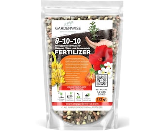 8-10-10 Slow Release Fertilizer | Bloom & Fruit Booster for Roses, Fruit Trees, Citrus, Hydrangeas, Vegetables and Flowering Plants