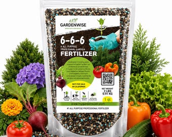 6-6-6 All Purpose Plant Fertilizer | Gardenwise Fast-Release Formula