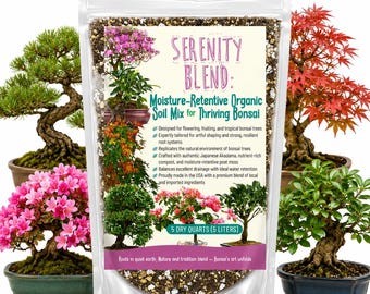 Organic Bonsai Soil Mix, Akadama Pumice Blend, Ready-to-Use Potting Soil