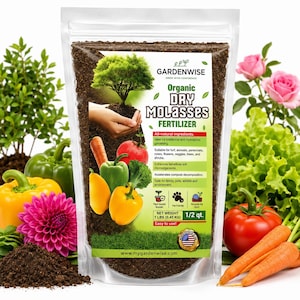 Organic Dry Molasses Fertilizer | Natural Soil Conditioner & Microbe Booster