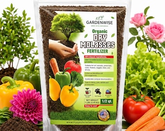 Organic Dry Molasses Fertilizer | Natural Soil Conditioner & Microbe Booster