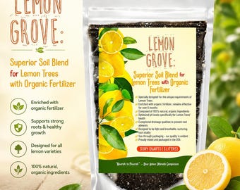 Organic Citrus Potting Mix for Lemon Trees & Citrus Plants | Fast Draining Fertilized Soil for Indoor and Outdoor Pots