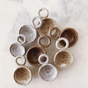 Mona Scoop in White // handmade ceramic tea coffee and spice scoop image 4