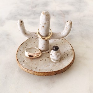 Ceramic Saguaro Cactus Ring Dish