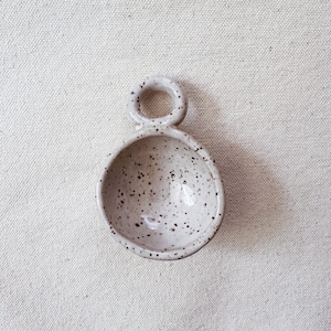 Mona Scoop in White // handmade ceramic tea coffee and spice scoop image 3