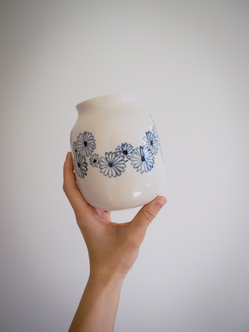 Bamboo Brush Blossom Vase // handmade ceramic pottery image 4