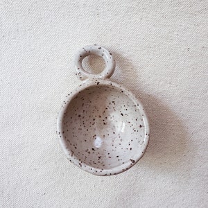 Mona Scoop in White // handmade ceramic tea coffee and spice scoop image 2