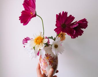 Bamboo Brush Cosmos Floral Vase // handmade ceramic pottery