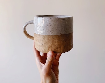 MADE TO ORDER // Farmhouse Ceramic Mug in Speckled Oat