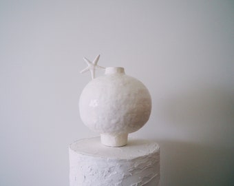 Star Handled Pomelo Vase // handmade ceramic vase