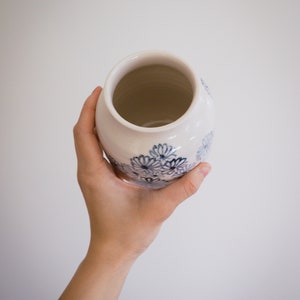 Bamboo Brush Blossom Vase // handmade ceramic pottery image 5