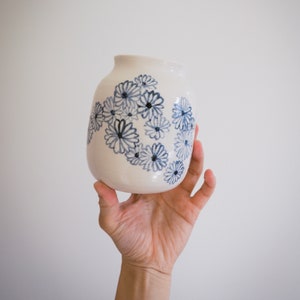 Bamboo Brush Blossom Vase // handmade ceramic pottery image 1