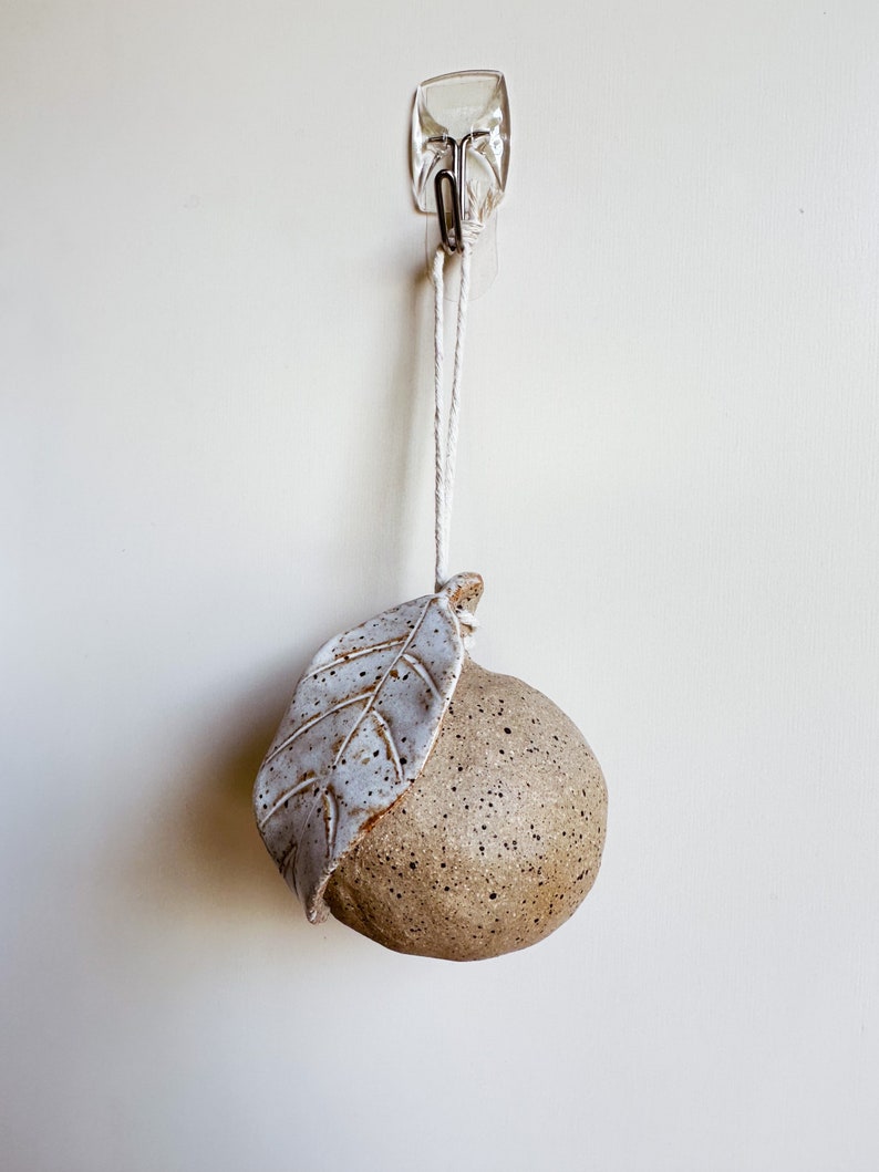 Ceramic Mandarin Orange Ornament // handmade pottery image 4