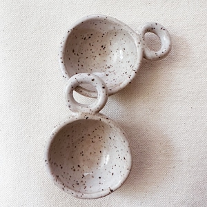 Mona Scoop in White // handmade ceramic tea coffee and spice scoop image 1