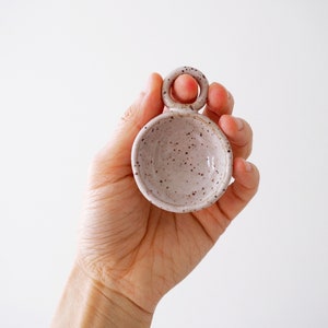 Mona Scoop in White // handmade ceramic tea coffee and spice scoop image 5