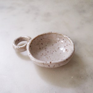 Mona Scoop in White // handmade ceramic tea coffee and spice scoop image 7