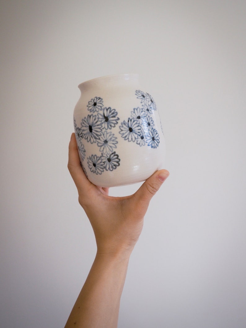 Bamboo Brush Blossom Vase // handmade ceramic pottery image 2