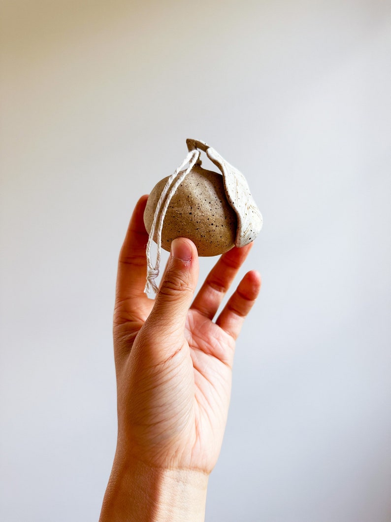 Ceramic Mandarin Orange Ornament // handmade pottery image 6