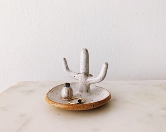 SECONDS SALE // Ceramic Saguaro Cactus Ring Dish // Handmade Pottery