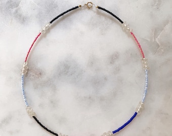 Block Party Collection No. 5 // handmade beaded choker // color block necklace