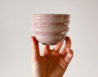 Wavy Baby ceramic cup // handmade chawan