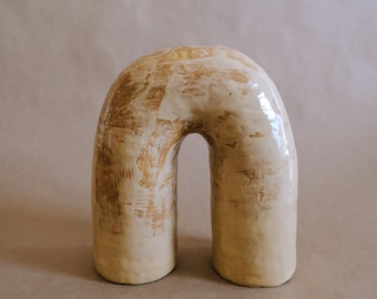 Arch Vase in Nutmug // Handmade Ceramic Vessel