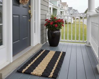 Handmade Lobster Rope Doormat, Coastal Farmhouse Entrance Mat