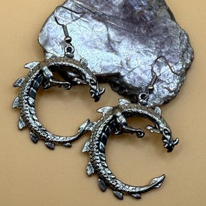 Dragon Silver Earrings