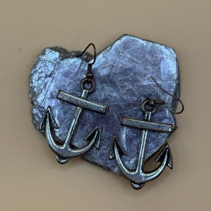 Vintage Silver Anchor Earrings
