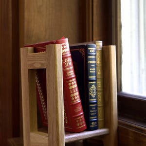 The A&H Mini Bookshelf - Table Top Bookshelf, Hardwood Bookshelf, Desktop Organizer, Wooden Bookstand, Wooden Bookshelf