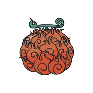 Ace Fruit Anime Inspired Embroidery Design | Anime Fruit Embroidery | Anime Embroidery Design | Machine Embroidery File | Instant Download