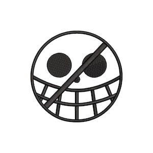 Pirate Logo Anime Inspired Embroidery Design | Anime Embroidery | Anime Embroidery Design | Machine Embroidery File | Instant Download