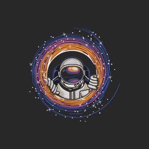 Astronaut Space Embroidery Design | Space Graphics Embroidery | Trendy Embroidery Designs | Machine Embroidery File | Instant Download