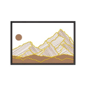 Mountain Scene Embroidery Design | Mountain Embroidery | Nature Embroidery Design | Machine Embroidery File | All Formats | Instant Download