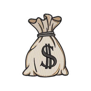Dollar Bag Embroidery Design | Money Embroidery Tshirt | Dollar Embroidery Design | Embroidery File | All Formats | Instant Download