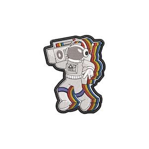 Astronaut Radio Embroidery Design | Space Graphics Embroidery | Trendy Embroidery Designs | Machine Embroidery File | Instant Download